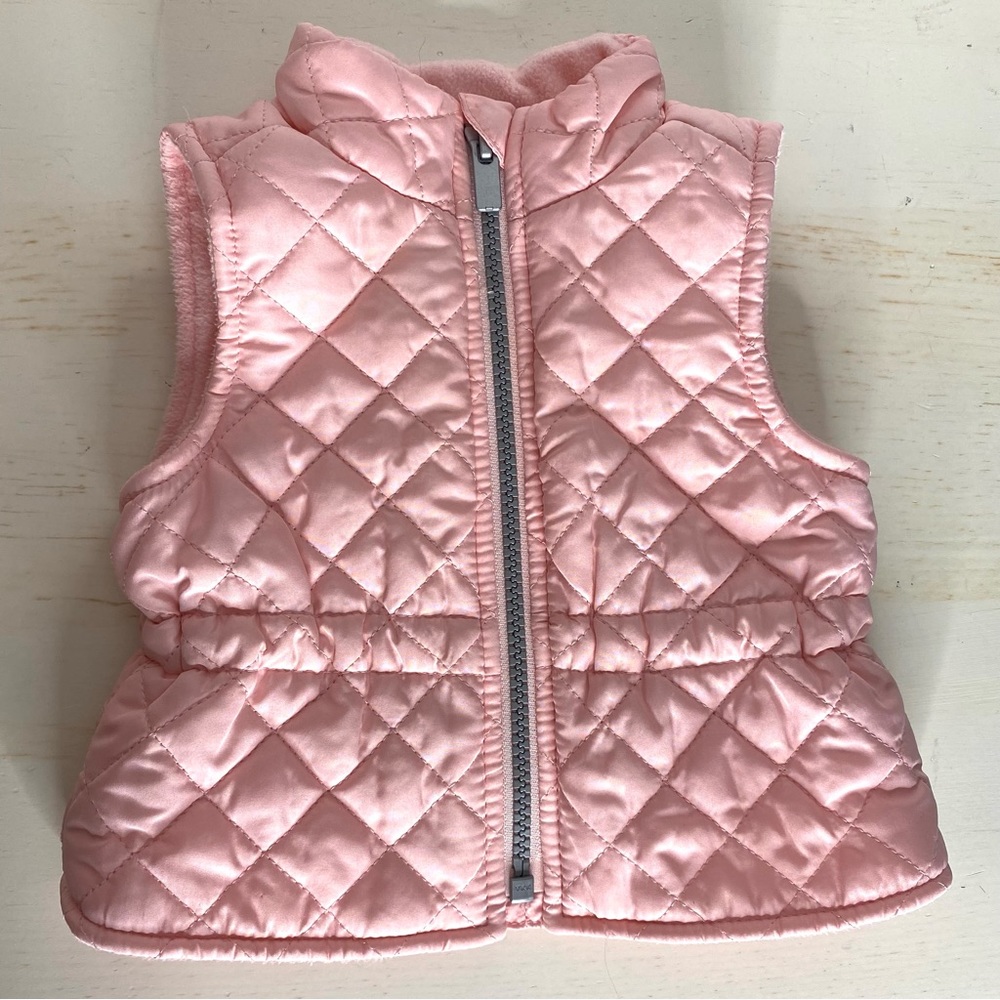 Old Navy Quilted Pink Puffer Vest